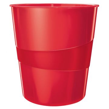Cos hartii Leitz WOW, PS, reciclabil, 15l, rosu Cos hartii Leitz WOW, PS, reciclabil, 15l, rosu
