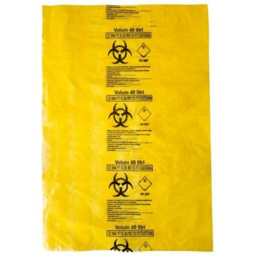 Saci Galbeni Biohazard ADR, 40 l, 50 Bucati