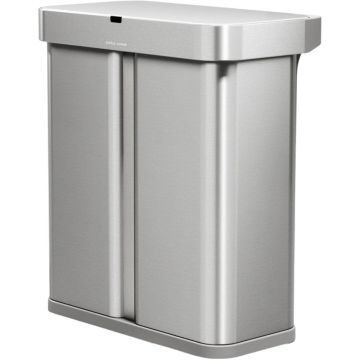 Simplehuman Dual Sensor 58 L (34/24) - Oțel inoxidabil - Coș fără atingere